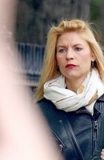 CLAIRE DANES and Hugh Cancy Out for Lunch in New York 10/25/2017