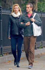 CLAIRE DANES and Hugh Cancy Out for Lunch in New York 10/25/2017