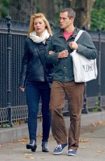 CLAIRE DANES and Hugh Cancy Out for Lunch in New York 10/25/2017
