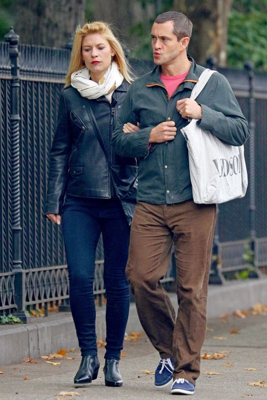 CLAIRE DANES and Hugh Cancy Out for Lunch in New York 10/25/2017