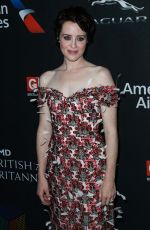 CLAIRE FOY at Bafta Los Angeles Britannia Awards in Los Angeles 10/27/2017