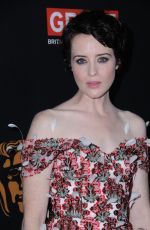 CLAIRE FOY at Bafta Los Angeles Britannia Awards in Los Angeles 10/27/2017