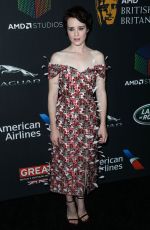 CLAIRE FOY at Bafta Los Angeles Britannia Awards in Los Angeles 10/27/2017