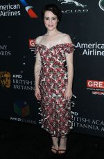 CLAIRE FOY at Bafta Los Angeles Britannia Awards in Los Angeles 10/27/2017