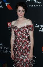 CLAIRE FOY at Bafta Los Angeles Britannia Awards in Los Angeles 10/27/2017