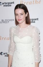 CLAIRE FOY at Breathe Special Screening in New York 10/09/2017