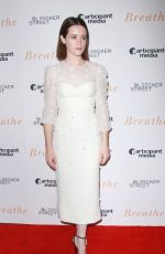 CLAIRE FOY at Breathe Special Screening in New York 10/09/2017