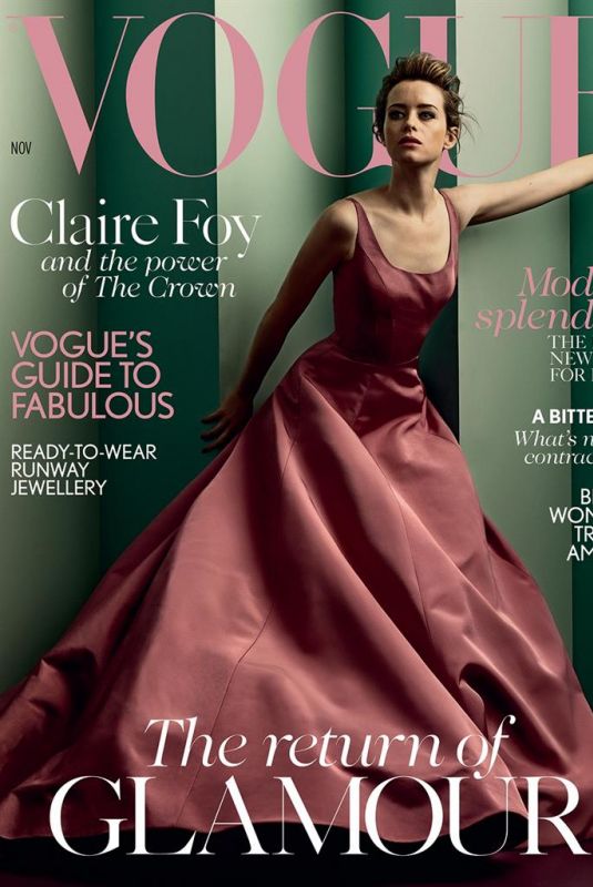 CLAIRE FOY in Vogue Magazine, November 2017 Issue
