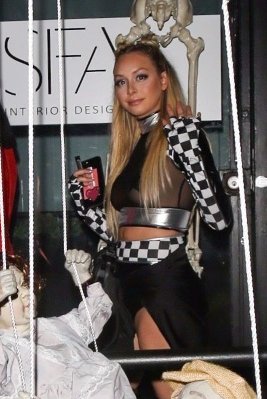CORINNE OLYMPIOS at Matthew Morrison Halloween Party at Poppy Night Club in Hollywood 10/28/2017
