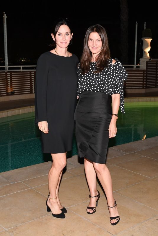 COURTENEY COX at Tabitha Simmons by Jennifer Aniston Dinner in West Hollywood 10/12/2017