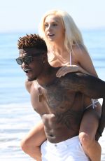 COURTNEY STODDEN in Bikini and Shondo Blades on the Beach in Malibu 10/17/2017
