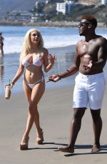 COURTNEY STODDEN in Bikini and Shondo Blades on the Beach in Malibu 10/17/2017