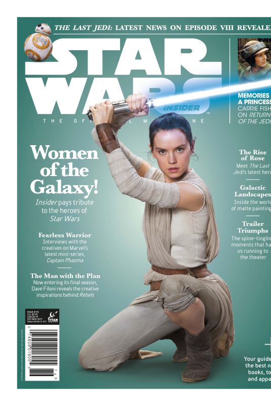 DAISY RIDLEY in Sar Wars Insider, October/November 2017