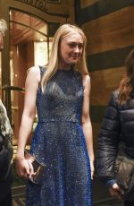 DAKOTA FANNING Leaves Her Hotel in Rome 10/30/2017