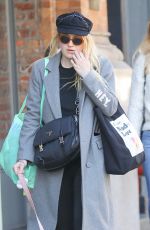 DAKOTA FANNING Out with Her Dog in New York 10/27/2017