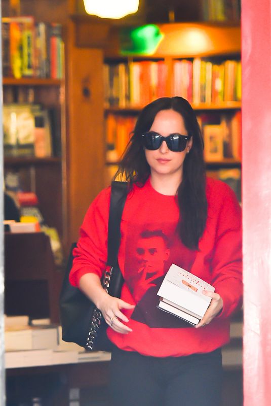 DAKOTA JOHNSON Shopping at a Book Store in New York 10/18/2017