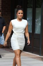 DEMI LOVATO in Tight Dress Out in New York 10/05/2017