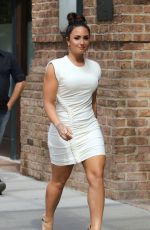 DEMI LOVATO in Tight Dress Out in New York 10/05/2017