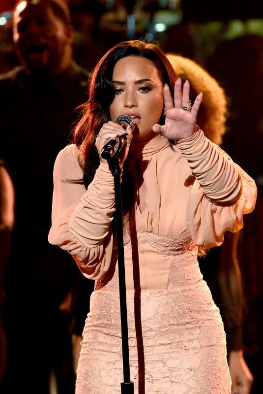 DEMI LOVATO Performs at One Coice: Somos Live! a Concert for Disaster Relief in Los Angeles 10/14/2017