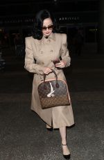 DITA VON TEESE Arrives at LAX Airport in Los Angeles 01/19/2017