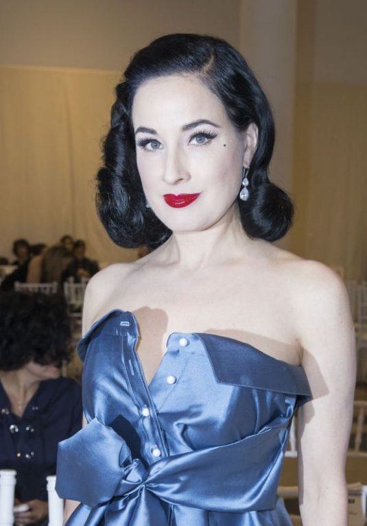 DITA VON TEESE at Llexis Mabille Fashion Show at Paris Fashion Week 09/29/2017