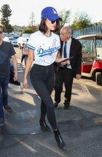 EIZA GONZALEZ Arrives at Dodger Stadium in Los Angeles 10/24/2017