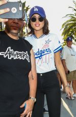 EIZA GONZALEZ Arrives at Dodger Stadium in Los Angeles 10/24/2017
