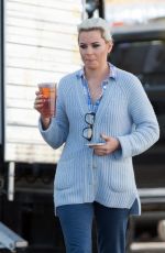 ELIZABETH BANKS on the Set of The Happytime Murders in Los Angeles 10/19/2017