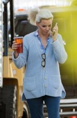 ELIZABETH BANKS on the Set of The Happytime Murders in Los Angeles 10/19/2017