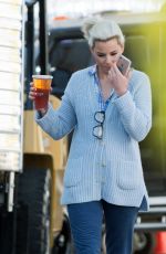ELIZABETH BANKS on the Set of The Happytime Murders in Los Angeles 10/19/2017