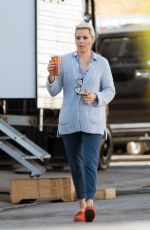 ELIZABETH BANKS on the Set of The Happytime Murders in Los Angeles 10/19/2017