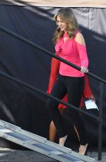 ELIZABETH HURLEY on the Set of Extra in Los Angeles 10/05/2017