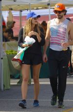 ELIZABETH OLSEN and Robbie Arnett at Farmers Market in Los Angeles 10/29/2017
