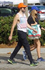 ELIZABETH OLSEN and Robbie Arnett at Farmers Market in Los Angeles 10/29/2017