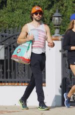ELIZABETH OLSEN and Robbie Arnett at Farmers Market in Los Angeles 10/29/2017