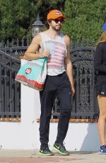 ELIZABETH OLSEN and Robbie Arnett at Farmers Market in Los Angeles 10/29/2017