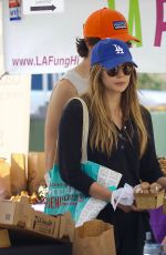 ELIZABETH OLSEN and Robbie Arnett at Farmers Market in Los Angeles 10/29/2017