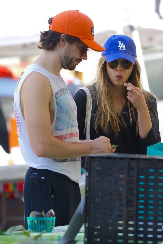 ELIZABETH OLSEN and Robbie Arnett at Farmers Market in Los Angeles 10/29/2017