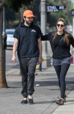 ELIZABETH OLSEN and Robbie Arnett Out in Los Angeles 10/03/2017
