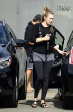 ELIZABETH OLSEN Leaves a Gym in Los Angeles 10/03/2017