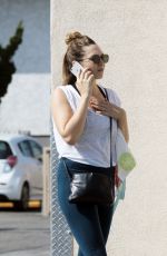 ELIZABETH OLSEN Leaves Kreation Organic in Los Angeles 10/19/2017