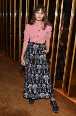 ELLA PURNELL at V Magazine Dinner in Honor of Karl Lagerfeld in New York 10/23/2017