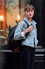 ELLA PURNELL on the Set of Sweetbitter in New York 10/26/2017