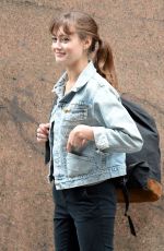ELLA PURNELL on the Set of Sweetbitter in New York 10/26/2017