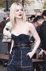 ELLE and DAKOTA FANNING at Miu Miu Fashion Show in Paris 10/03/2017