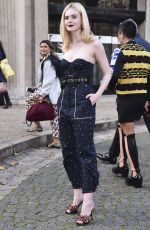 ELLE and DAKOTA FANNING at Miu Miu Fashion Show in Paris 10/03/2017