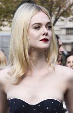 ELLE and DAKOTA FANNING at Miu Miu Fashion Show in Paris 10/03/2017