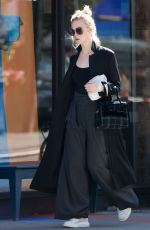 ELLE FANNING All in Black Out in New York 10/02/2017