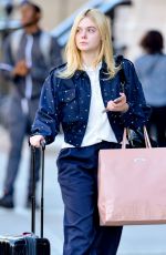 ELLE FANNING Arrives Back in New York 10/04/2017