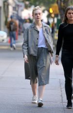 ELLE FANNING Arrives on Set of Woody Allen New Movie in New York 10/19/2017